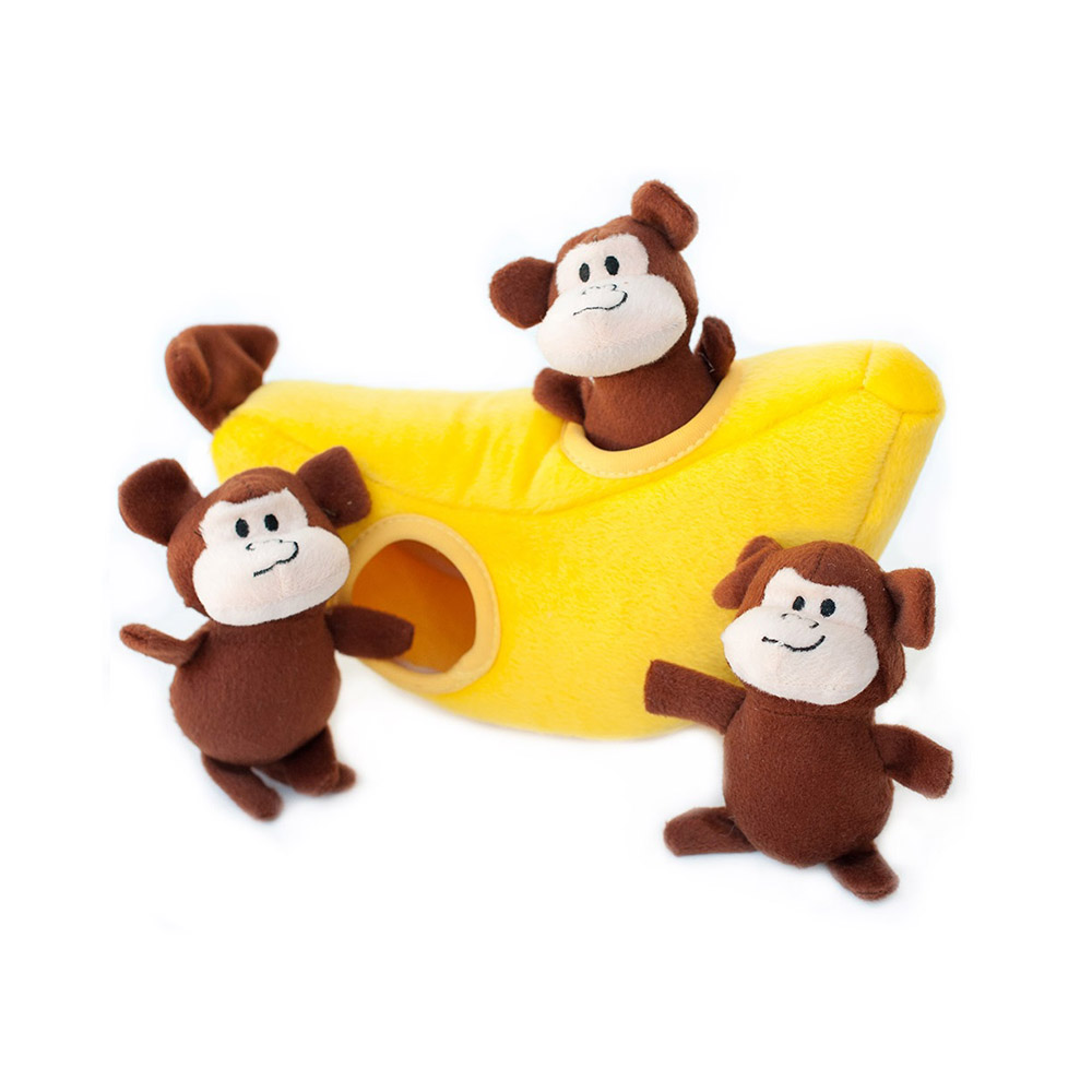 Zippy Paws洞穴玩具 - 猴子香蕉